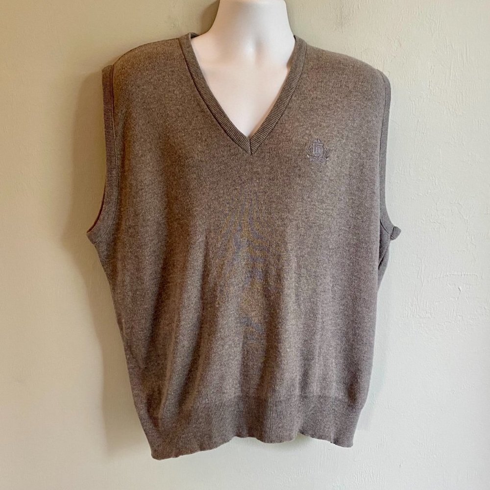 Classic IZOD Gray Acrylic Sweater Vest Men's Large - Picture 3 of 9